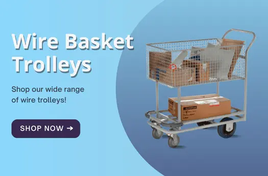 Banner for wire basket trolley